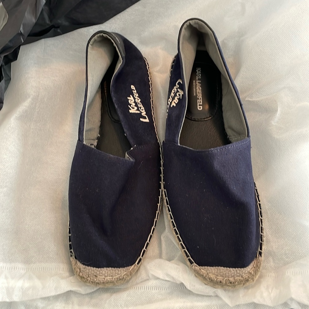 Karl Lagerfeld blue slip on size 9